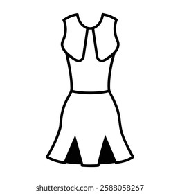 Peplum Dress Icon Silhouette Vector Elegant Fashion Symbols for Design Projects