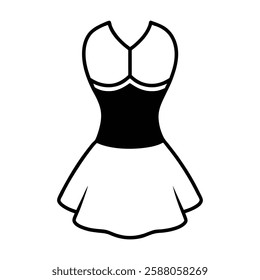 Peplum Dress Icon Silhouette Vector Elegant Fashion Symbols for Design Projects