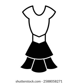 Peplum Dress Icon Silhouette Vector Elegant Fashion Symbols for Design Projects