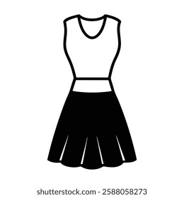 Peplum Dress Icon Silhouette Vector Elegant Fashion Symbols for Design Projects