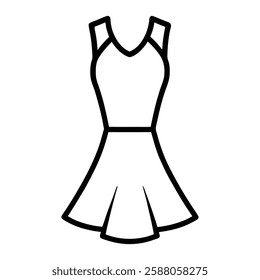 Peplum Dress Icon Silhouette Vector Elegant Fashion Symbols for Design Projects