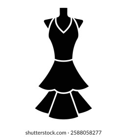 Peplum Dress Icon Silhouette Vector Elegant Fashion Symbols for Design Projects