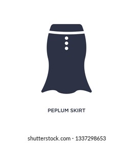 peplum skirt isolated icon. Simple element illustration from clothes concept. peplum skirt editable logo symbol design on white background. Can be use for web and mobile.