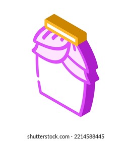 vector de icono isométrico de falda de peplo. señal de la falda de peplo. ilustración de símbolo aislado
