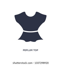 peplum top isolated icon. Simple element illustration from clothes concept. peplum top editable logo symbol design on white background. Can be use for web and mobile.