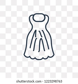 Peplum Top vector outline icon isolated on transparent background, high quality linear Peplum Top transparency concept can be used web and mobile