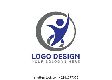 Pepole Logo Design Vector Template
