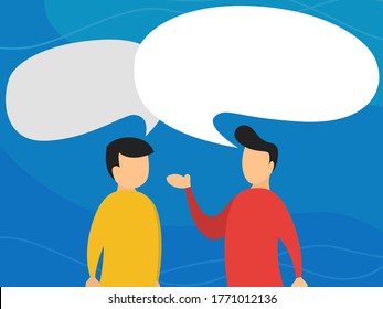 Pepole talk / conversation vector illustration. This illustration suitable for any purpose, especially for digital design support, such as UI, website, prints, graphic design, presentation, etc.