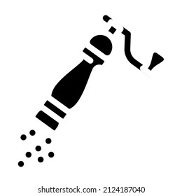 pepper add glyph icon vector. pepper add sign. isolated contour symbol black illustration