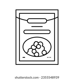 pepper bag package line icon vector. pepper bag package sign. isolated contour symbol black illustration