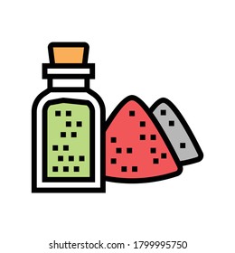 pepper black, green and red heap color icon vector. pepper black, green and red heap sign. isolated symbol illustration