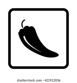 pepper  - black vector icon