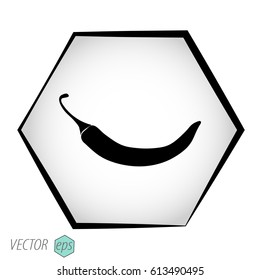 pepper - black vector icon