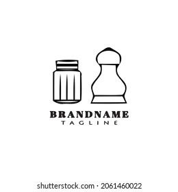 diseño de icono del logotipo de dibujos animados de botellas de pimienta vector moderno