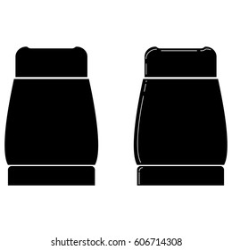 The pepper box or pepper pot or salt cellar icon set.