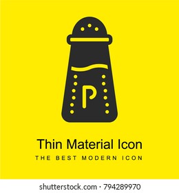Pepper bright yellow material minimal icon or logo design