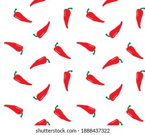 pepper  chili background. red chili seamless pattern, texture, wallpaper