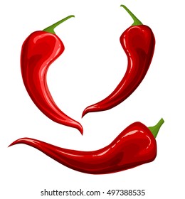 The pepper chili seasoning . Vector illustration.