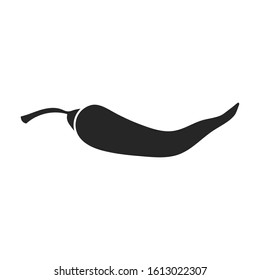 Pepper chili vector icon.Black vector icon isolated on white background pepper chili .