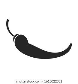 Pepper chili vector icon.Black vector icon isolated on white background pepper chili .