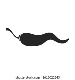 Pepper chili vector icon.Black vector icon isolated on white background pepper chili .