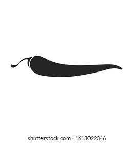 Pepper chili vector icon.Black vector icon isolated on white background pepper chili .
