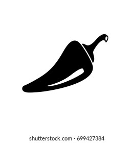 Pepper chilli icon. black sign design