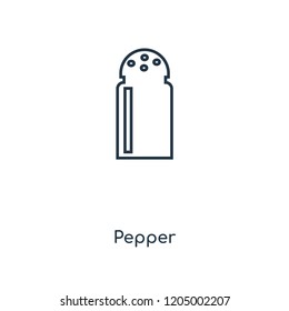 Pepper concept line icon. Linear Pepper concept outline symbol design. This simple element illustration can be used for web and mobile UI/UX.