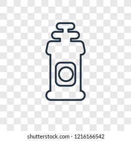 Pepper concept vector linear icon isolated on transparent background, Pepper concept transparency concept in outline style