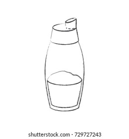 pepper container icon monochrome blurred silhouette vector illustration