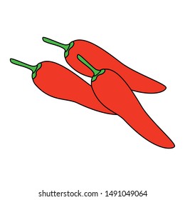 Pepper design, Vegetable organic food healthy fresh natural and market theme Vector illustration