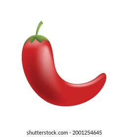 Pepper Emoji Vector Design. Nutrition Vegetable Art Illustration Agriculture Fresh Farm Product. Pepper isolated on white background. 