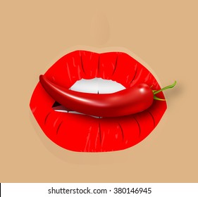 Pepper in the female lips