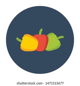 Pepper flat icon.You can be used pepper icon for several purposes like: websites, UI, UX, print templates, presentation templates, promotional materials, web and mobile phone apps