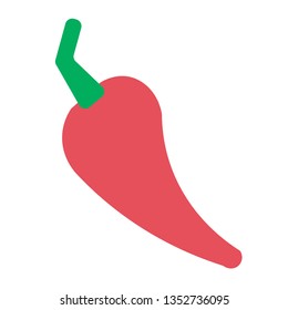 pepper flat illustration on white