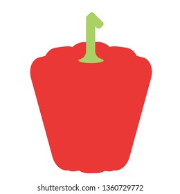 Pepper flat illustration on white