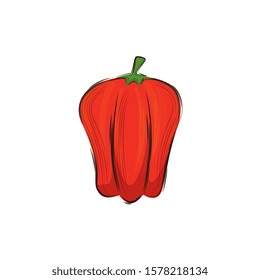 pepper fresh vegetable isolated icon vector illustration design