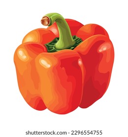 Pfeffer Frisch Gemüse, reif für das Kochen Symbol einzeln