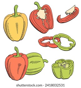 Pepper graphic color isolated sketch illustration vector 