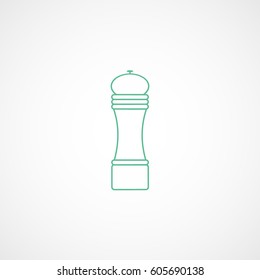 Pepper Green Line Icon On White Background