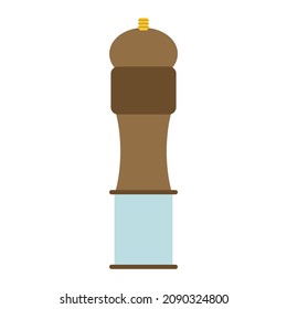 pepper grinder flat clipart vector illustration