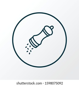 Pepper grinder icon line symbol. Premium quality isolated spice element in trendy style.