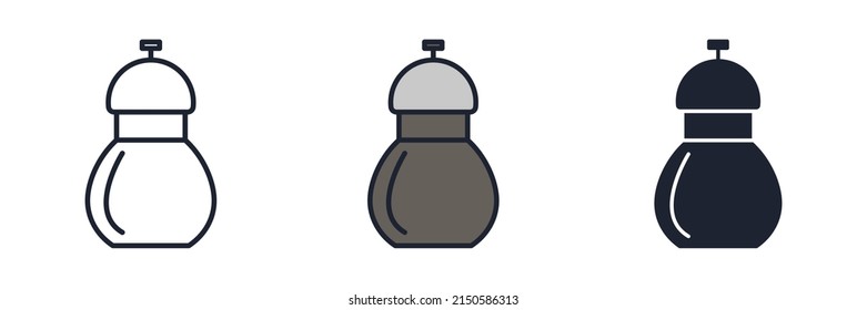 Pepper grinder icon symbol template for graphic and web design collection logo vector illustration