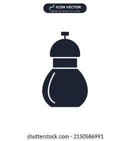 Plantilla de símbolo de icono de grinador de Pepper para la colección de diseño gráfico y web ilustración vectorial
