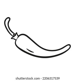 Pepper. Hand drawn vector illustration.