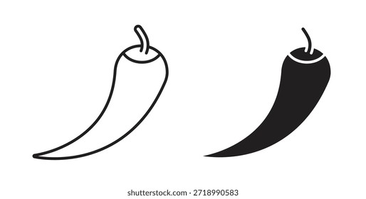 Pepper hot icon for mobile app, editable designs