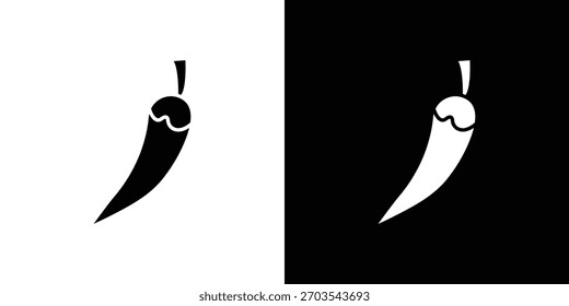 Pepper hot icon. Vector illustration. Flat design.
