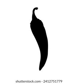 Pepper icon. Black silhouette. Front side view. Vector simple flat graphic illustration. Isolated object on a white background. Isolate.