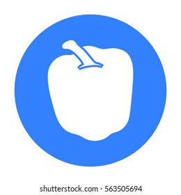 Pepper icon black. Singe vegetables icon from the eco food black.