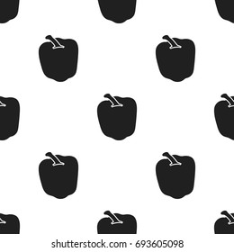 Pepper icon black. Singe vegetables icon from the eco food black.